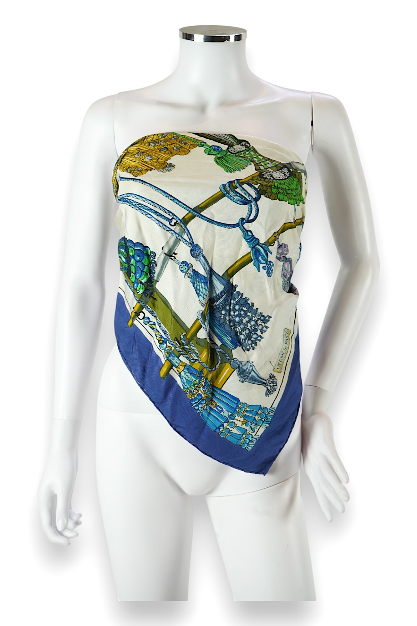 A Hermes Passementerie silk scarf, designed by Francoise Heron. 90cm x 90cm